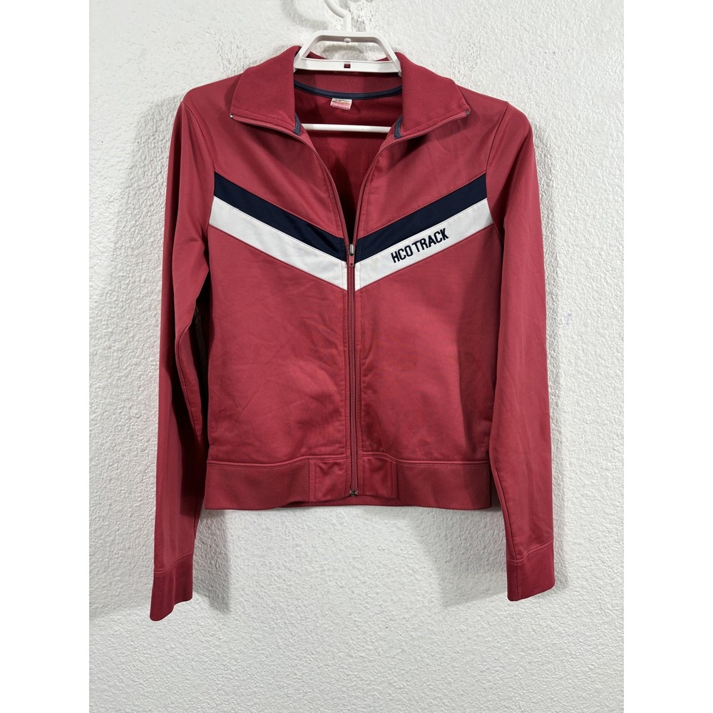 Hollister Track Jacket Youth Large Dark Pink‎ Full Zip Athletic Logo HCO 22